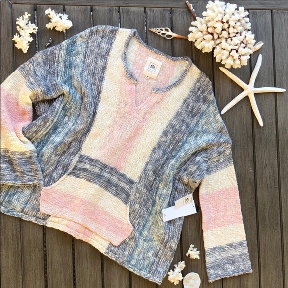 🌴🌼RIP CURL- MONTAUK SWEATER PONCHO SWEATER 🌼🌴 - Picture 2 of 11